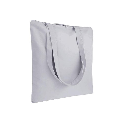 220 g/m2 cotton shopping bag, long handles, zip closure 1