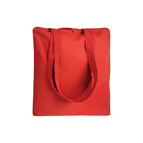 220 g/m2 cotton shopping bag, long handles, zip closure 2