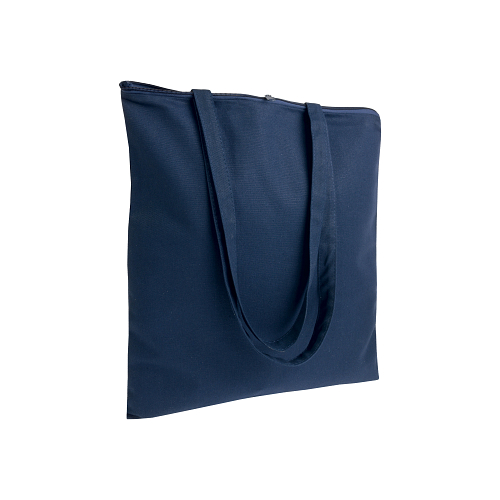220 g/m2 cotton shopping bag, long handles, zip closure 1