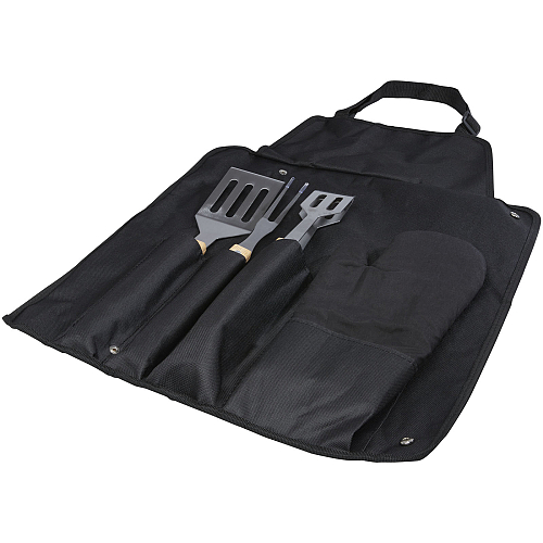 Gril 3-piece BBQ tools set and glove  1