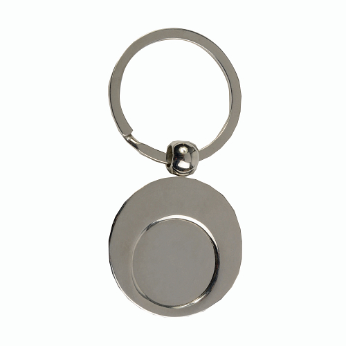 Metal key ring with shopping trolley token in a black box 2