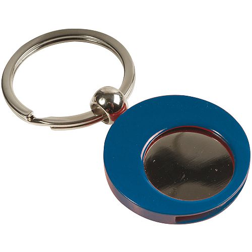 Metal key ring with shopping trolley token in a black box 1