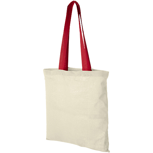 Nevada 100 g/m² cotton tote bag coloured handles 1
