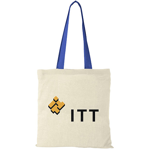 Nevada 100 g/m² cotton tote bag coloured handles 7L 3