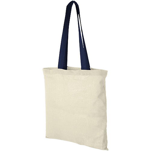 Nevada 100 g/m² cotton tote bag coloured handles 1