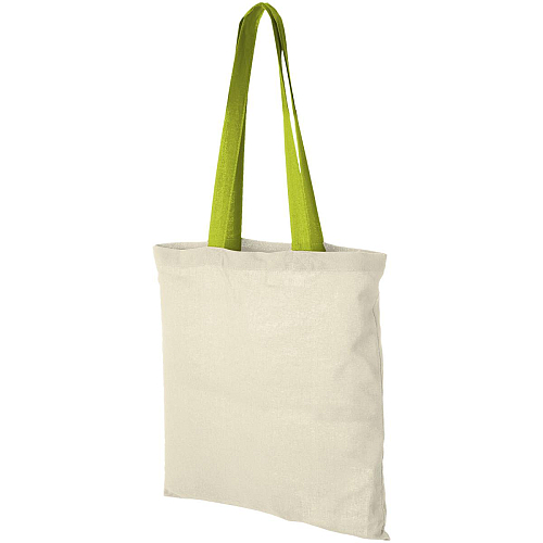 Nevada 100 g/m² cotton tote bag coloured handles 7L 1
