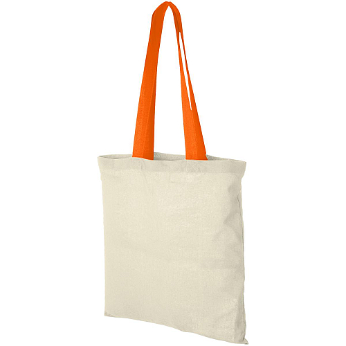 Nevada 100 g/m² cotton tote bag coloured handles 1