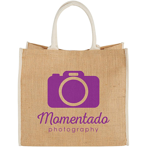 Harry coloured edge jute tote bag 25L 2