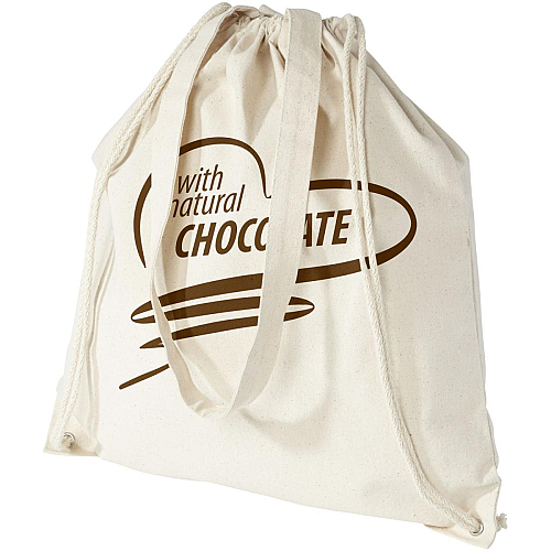 Eliza 240 g/m² cotton drawstring bag 6L 3