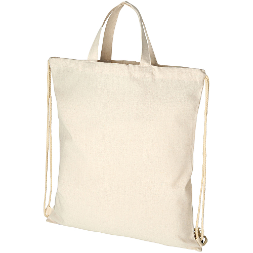 Pheebs 210 g/mï¿½ recycled cotton drawstring backpack 1