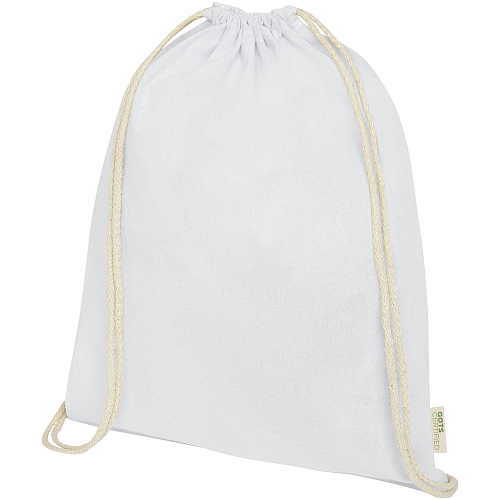 Orissa 100 g/m² GOTS organic cotton drawstring backpack 1