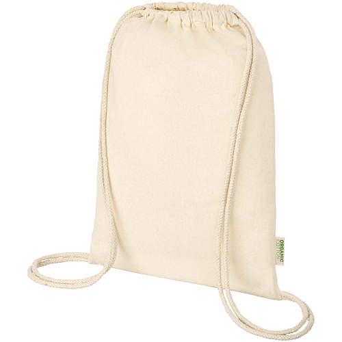 Orissa 100 g/m² organic cotton drawstring bag 5L 1