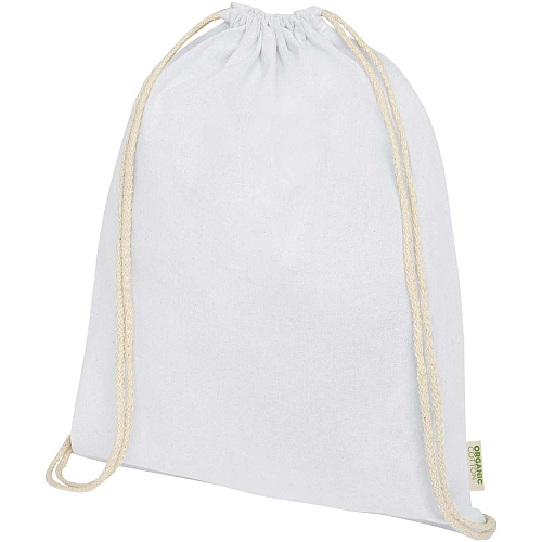 Orissa 140 g/m² GOTS organic cotton drawstring backpack 1