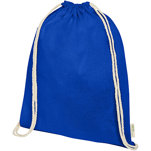 Orissa 140 g/m² GOTS organic cotton drawstring backpack 1