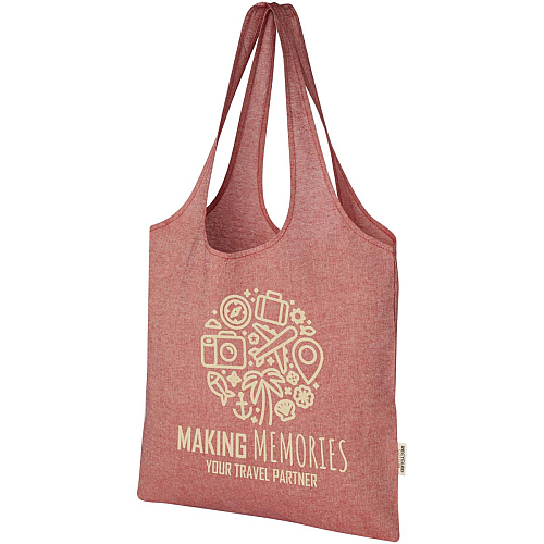 Pheebs 150 g/m² recycled cotton trendy tote bag 7L 2