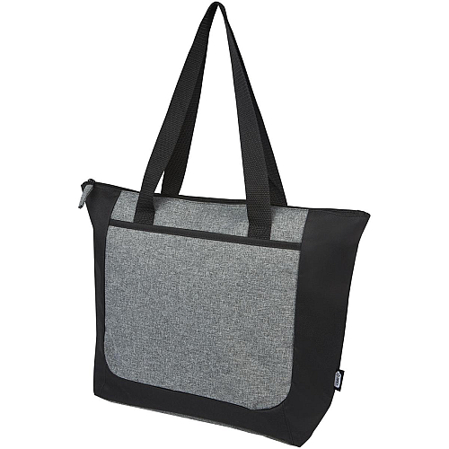 Reclaim GRS recycled two-tone zippered tote bag 15L 1