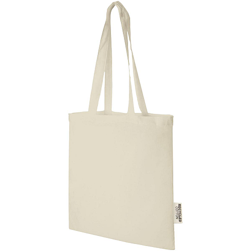 Madras 140 g/m2 GRS recycled cotton tote bag 7L 1
