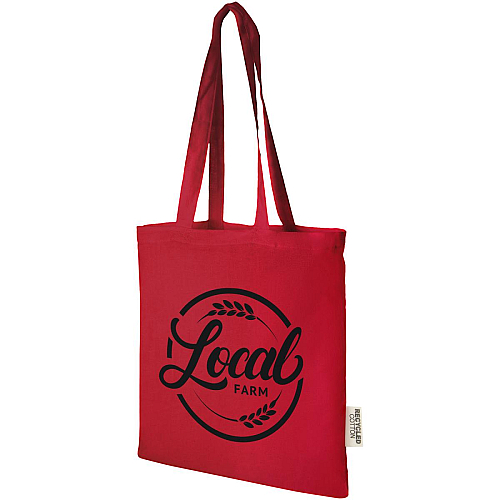 Madras 140 g/m2 GRS recycled cotton tote bag 7L 2