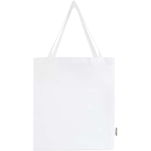 Madras 140 g/m² GRS recycled cotton gusset tote bag 3