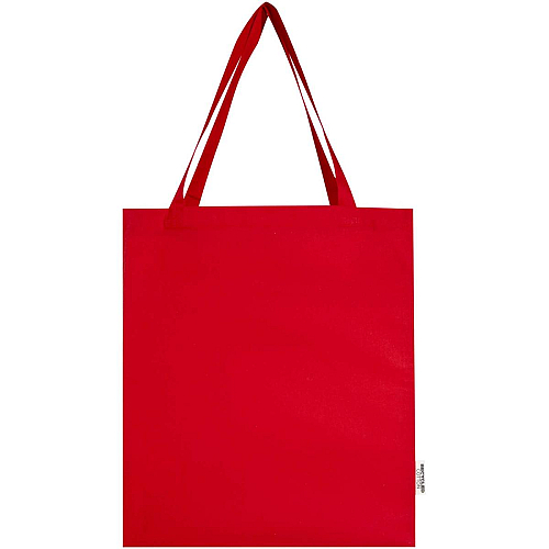 Madras 140 g/m² GRS recycled cotton gusset tote bag 3