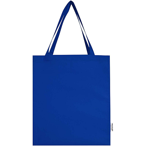 Madras 140 g/m² GRS recycled cotton gusset tote bag 3