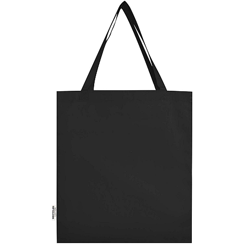 Madras 140 g/m² GRS recycled cotton gusset tote bag 4