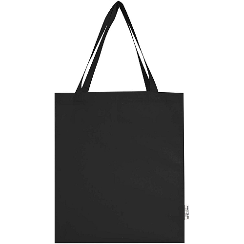 Madras 140 g/m² GRS recycled cotton gusset tote bag 3