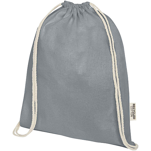 Oregon 140 g/m² GRS recycled cotton drawstring bag 1
