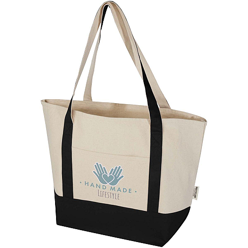 Sam 320 g/m² GRS recycled cotton tote bag 2