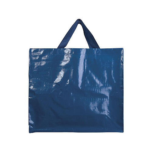 Laminated 120 g/m2 pp shopping bag with gusset and long ribbon handles 2