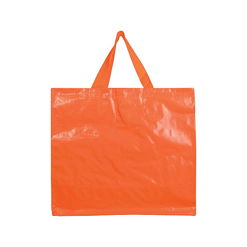 Laminated 120 g/m2 pp shopping bag with gusset and long ribbon handles 2