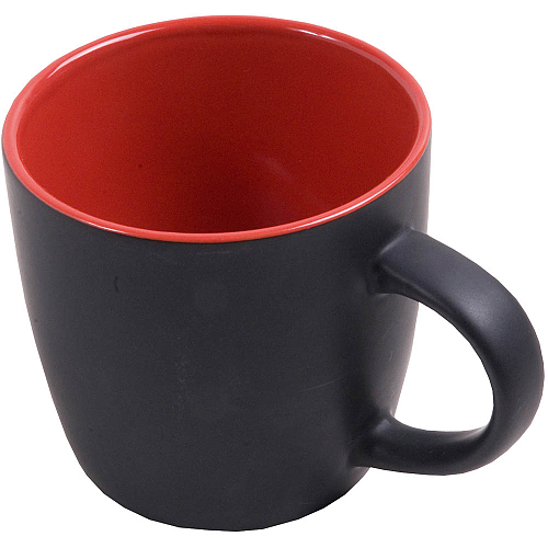 Ceramic black mug with interior colored (box) (0.35 l) 1