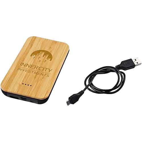 Future bamboo/fabric 6000 mAh wireless power bank 2