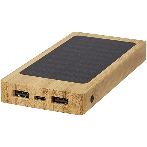 Alata 8000mAh bamboo solar power bank 1