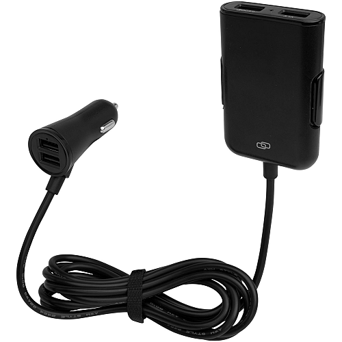 Pilot dual car charger with QC 3.0 dual back seat extended charger 1