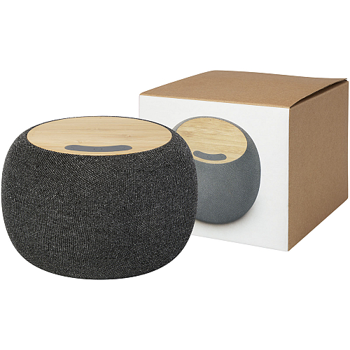 Ecofiber bamboo/RPET Bluetooth® speaker and wireless charging pad 1