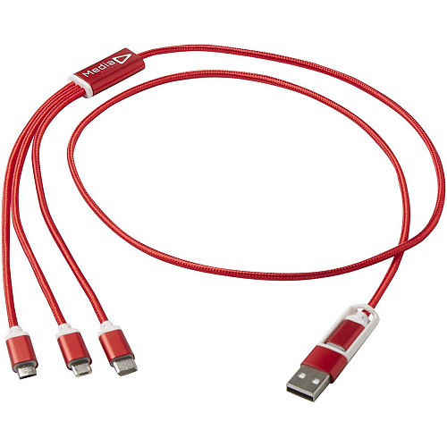 Versatile 5-1 recycled aluminium charging cable 2