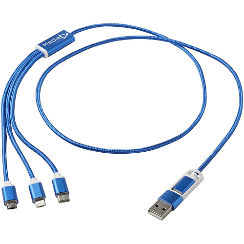 Versatile 5-1 recycled aluminium charging cable 2