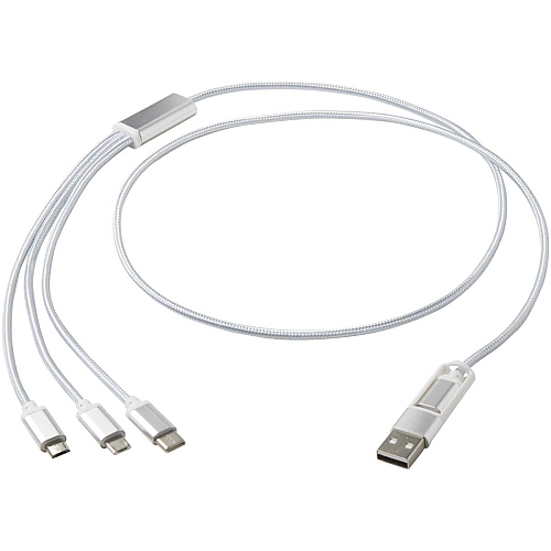 Versatile 5-1 recycled aluminium charging cable 1