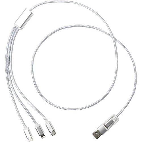 Versatile 5-1 recycled aluminium charging cable 3