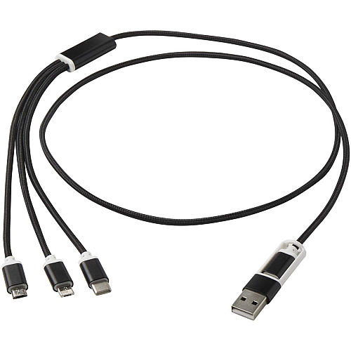 Versatile 5-1 recycled aluminium charging cable 1