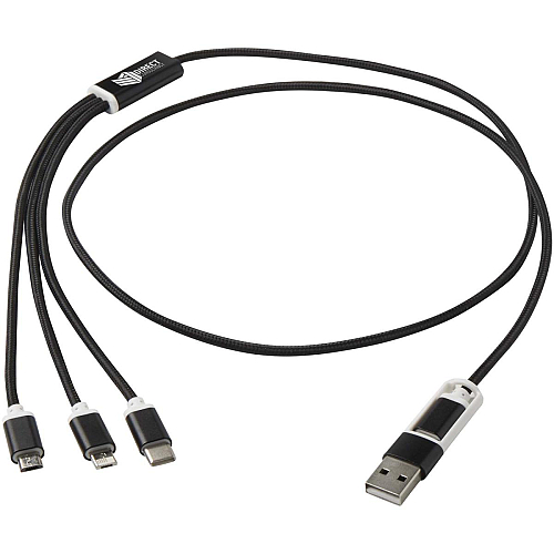 Versatile 5-1 recycled aluminium charging cable 2