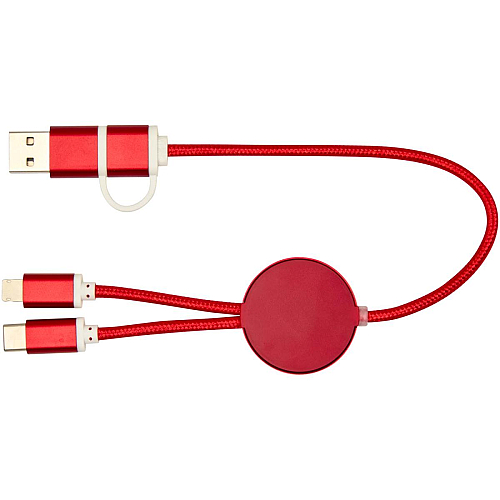 Alasia 5-in-1 recycled aluminium and plastic 30 cm data sync and 27W fast charge cable 4