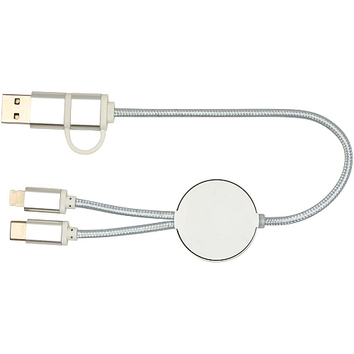 Alasia 5-in-1 recycled aluminium and plastic 30 cm data sync and 27W fast charge cable 4