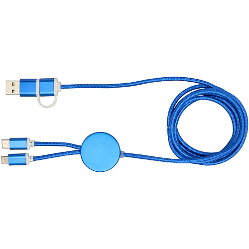 Alasia 5-in-1 recycled aluminium and plastic 150 cm data sync and 27W fast charge cable 3