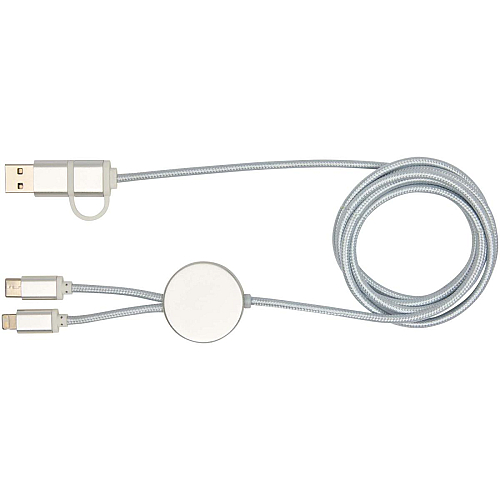 Alasia 5-in-1 recycled aluminium and plastic 150 cm data sync and 27W fast charge cable 3