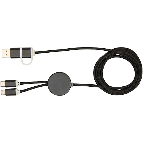 Alasia 5-in-1 recycled aluminium and plastic 150 cm data sync and 27W fast charge cable 3