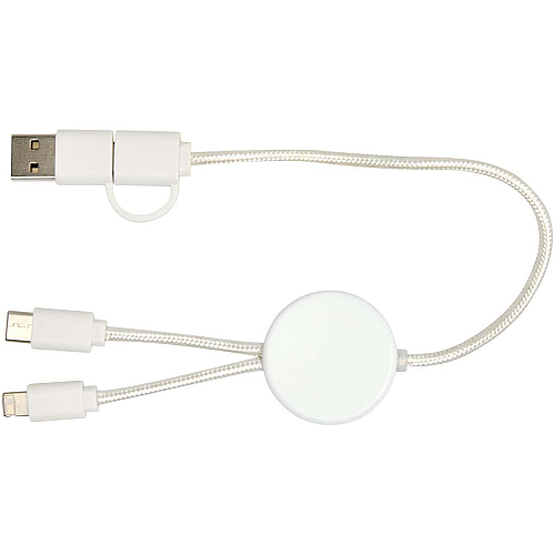 Citala 5-in-1 recycled plastic 30 cm data sync and 27W fast charge cable 4