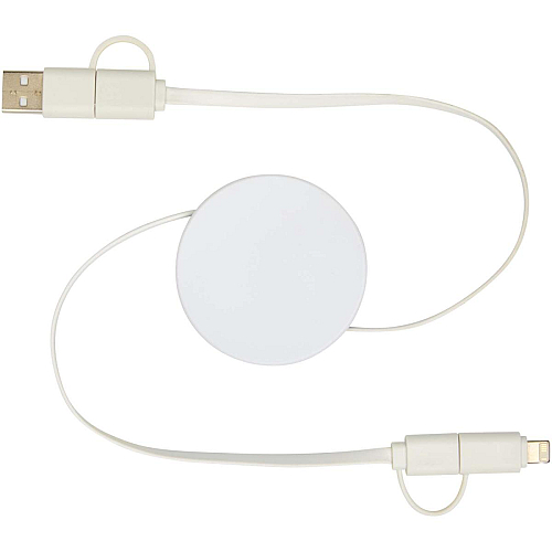 Citala 5-in-1 recycled plastic 90 cm retractable data sync and 40W fast charge cable 4