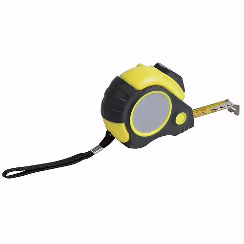 Abs 3-metre quick-release tape measure with lock button, rubber grip and belt clip 3